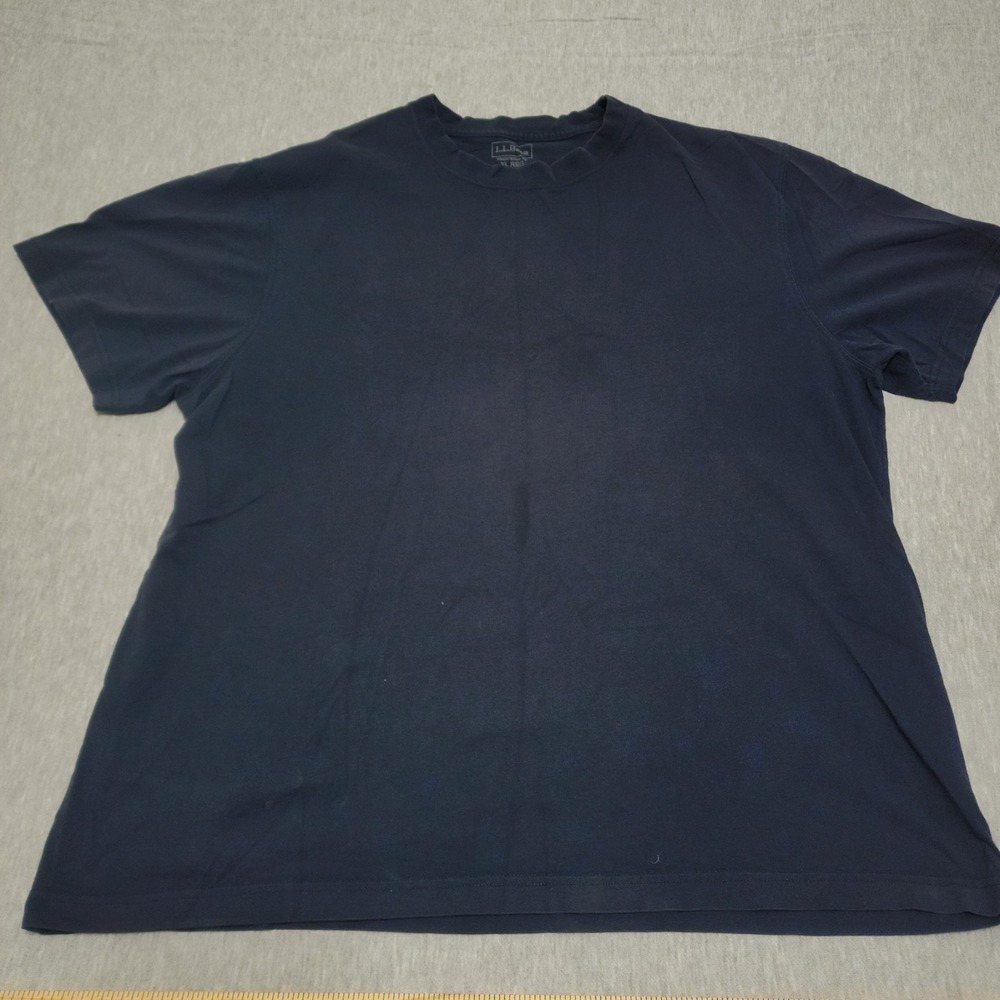 LL Bean‎ T Shirt Mens XL Blue Traditional Fit Crew Neck Short Sleeve Cotton Tee
